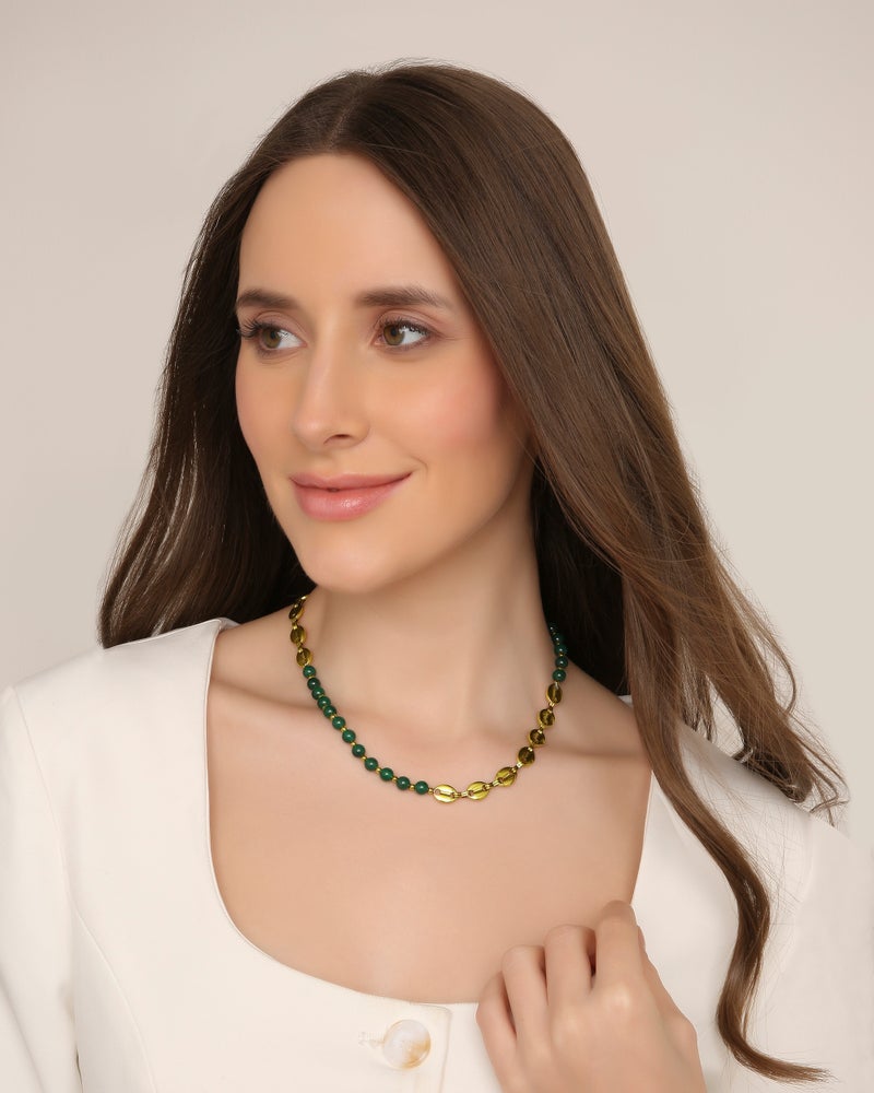 TAAHIRA Dallas Emerald Bead Neclace - Image 4